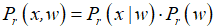 P_r(x,w)=P_r(x|w)*P_r(w)